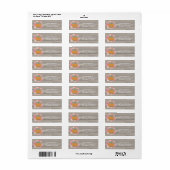 Roze Pompoen Rustic Floral Retouradres label (Full Sheet)