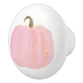 Roze Pompoen Sparkle Herfst Sprookje Keramische Knop (Rechts)