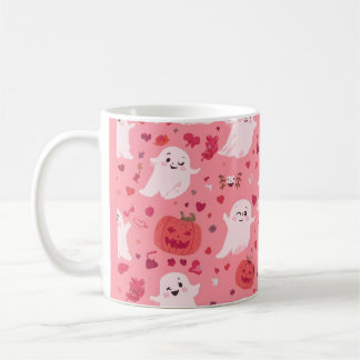 Roze pompoen Spookachtige verrassing Koffiemok