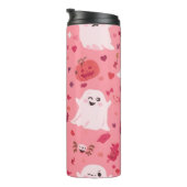 Roze pompoen Spookachtige verrassing Thermosbeker (Geroteerd rechts)