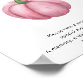 Roze Pompoen Tijd Capsule 1e verjaardag Poster (Hoek)