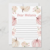 Roze pompoen Time Capsule Kaart (Voorkant)