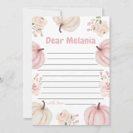 Roze pompoen Time Capsule Kaart (Voorkant)