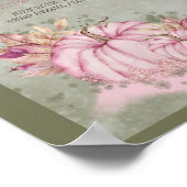 ROZE Pompoen - Trouwposter Poster (Hoek)