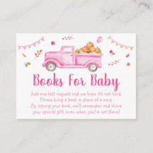 Roze Pompoen Truck Baby Shower Boekverzoek