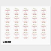 Roze Pompoen Truck Baby shower Dank u Sticker (Vel)