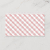 Roze Pompoen Truck Gingham Luier Raffle Ticket Informatiekaartje (Achterkant)