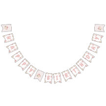 Roze pompoen verjaardagsfeestje banner