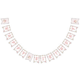 Roze pompoen verjaardagsfeestje banner