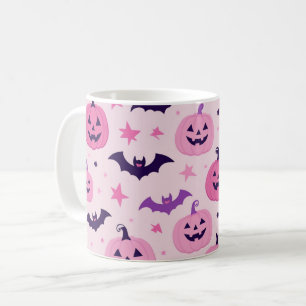 Roze Pompoen & Vleermuis Halloween Koffiemok