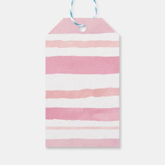 Roze Pompoen Vrachtwagen Gouden Faux Dank u Label Cadeaulabel (Achterkant)