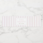 Roze pompoen Water Fles Etiket (Enkel label)