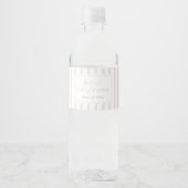 Roze pompoen Water Fles Etiket (Voorkant)