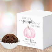 Roze Pompoen Waterverf Baby Meisje Douche Dank u Bedankdoosjes