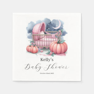 Roze pompoen Waterverf Herfst & Herfst Servet