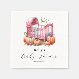 Roze pompoen Waterverf Herfst & Herfst Servet