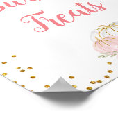 Roze pompoen Waterverf met roze pompoen Poster (Hoek)