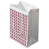 Roze Pompoen & Zwart Pet Halloween Gift Paper Bag Medium Cadeauzakje (Voorkant Gekanteld)