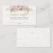 Roze pompoendopje voor luierraffle informatiekaartje (Voorkant / Achterkant)