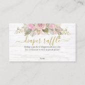 Roze pompoendopje voor luierraffle informatiekaartje (Voorkant)