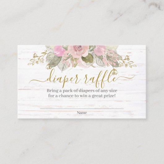 Roze pompoendopje voor luierraffle informatiekaartje (Voorkant)