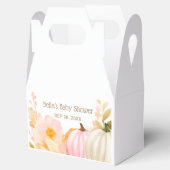Roze pompoenen Baby shower Bedankdoosjes (Geopend)