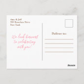 Roze pompoenen Baby shower Briefkaart (Achterkant)