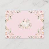 Roze pompoenen Baby shower Dappere Raffle Informatiekaartje (Achterkant)