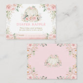 Roze pompoenen Baby shower Dappere Raffle Informatiekaartje (Voorkant / Achterkant)