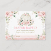 Roze pompoenen Baby shower Dappere Raffle Informatiekaartje (Voorkant)