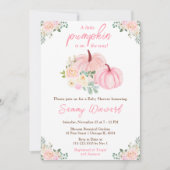 Roze pompoenen Baby shower Kaart (Voorkant)