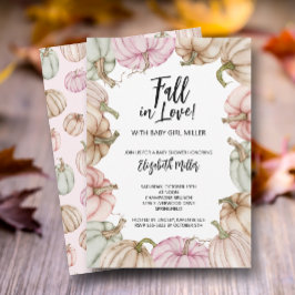 Roze pompoenen Baby shower Kaart