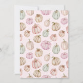 Roze pompoenen Baby shower Kaart (Achterkant)