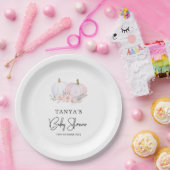 Roze pompoenen Baby shower Papier Bord (Feest)