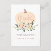 Roze pompoenen Baby shower Roze gouden Bedankt (Voorkant)