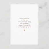 Roze pompoenen Baby shower Roze gouden Bedankt (Achterkant)