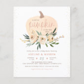 Roze pompoenen Baby shower roze goudprijs (Voorkant)