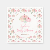 Roze pompoenen Baby shower Servet (Voorkant)