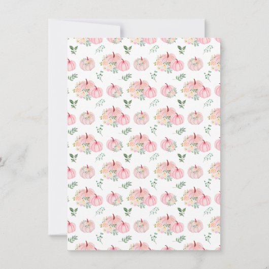 Roze pompoenen Bloemen Verjaardagsfeest Bedankkaart (Achterkant)
