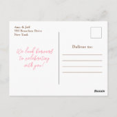 Roze Pompoenen Bloemige Sweet Sixteen Briefkaart (Achterkant)