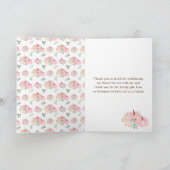 Roze pompoenen Bloemrijk Zoet Zestien Bedankkaart (Binnen)
