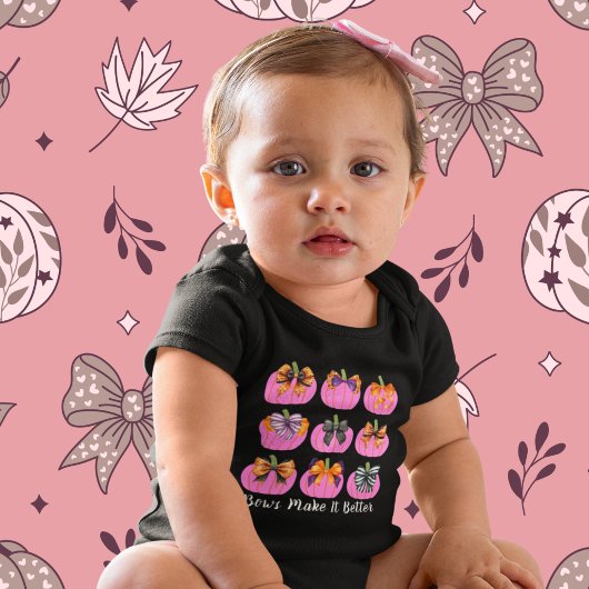 Roze Pompoenen en Coquette Strikken Romper