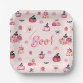 Roze pompoenpapier Borden Papieren Bordje (Voorkant)