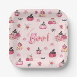Roze pompoenpapier Borden Papieren Bordje