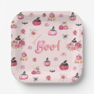 Roze pompoenpapier Borden Papieren Bordje