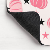 Roze pompoenpatroon met sterren muismat (Hoek)