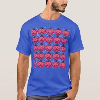 Roze pompoenpatroon t-shirt