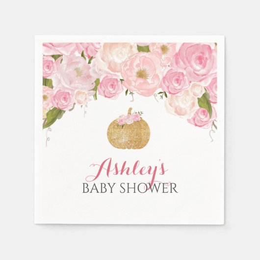 Roze pompoenservetten servet (Voorkant)