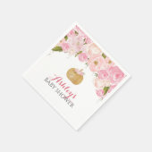 Roze pompoenservetten servet (Hoek)