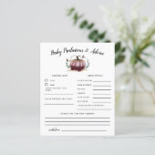 Roze pompoenvoorspelling en advies Kaart (Staand voorkant)